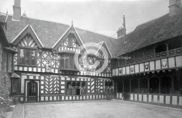 Leicester's Hospital, Warwick: the courtyard, c1890s. Creator: Unknown.