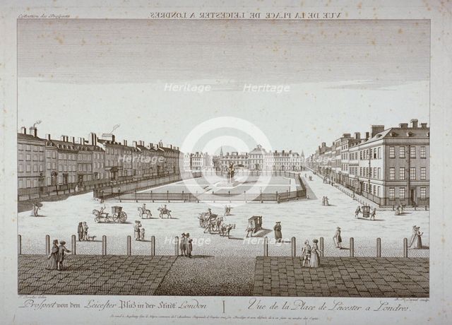 Leicester Square, Westminster, London, c1760. Artist: Balthasar Friedrich Leizelt