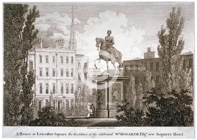 Leicester Square, Westminster, London, c1805. Artist: Samuel Rawle