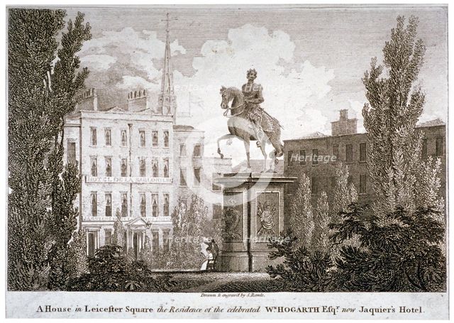 Leicester Square, Westminster, London, c1805. Artist: Samuel Rawle