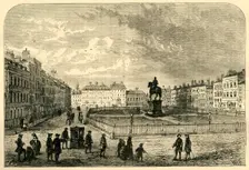 Leicester Square, about 1750 (1881). Creator: Unknown