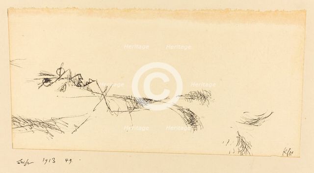 Leiche (Corpse), 1913. Creator: Paul Klee.