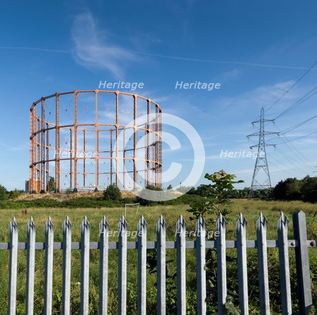 Leigh Road gas holder, East Ham, Newham, London, 2016. Creator: Chris Redgrave.