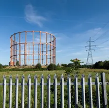Leigh Road gas holder, East Ham, Newham, London, 2016. Creator: Chris Redgrave