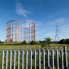 Leigh Road gas holder, East Ham, Newham, London, 2016. Creator: Chris Redgrave