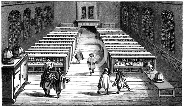Leiden University public library, Leiden (Leyden), 1614 (1849). Artist: Unknown
