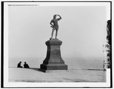 Leif Ericsson [sic] statue, Milwaukee, Wis., between 1880 and 1899. Creator: Unknown