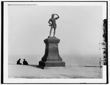 Leif Ericsson [sic] statue, Milwaukee, Wis., between 1880 and 1899. Creator: Unknown