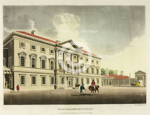 Leinster House, Dublin, published July 1792. Creator: James Malton.