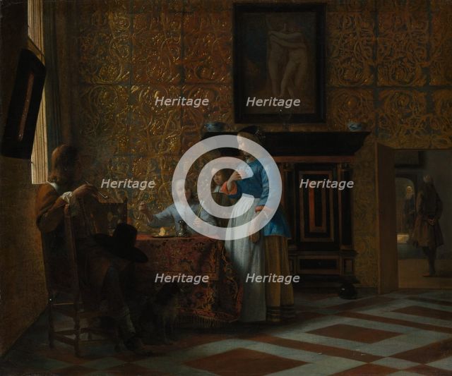 Leisure Time in an Elegant Setting, ca. 1663-65. Creator: Pieter de Hooch.