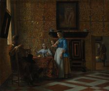 Leisure Time in an Elegant Setting, ca. 1663-65. Creator: Pieter de Hooch