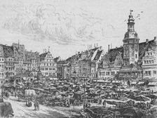 Leipzig: The Market Place 1902. Artist: Henry Dustin
