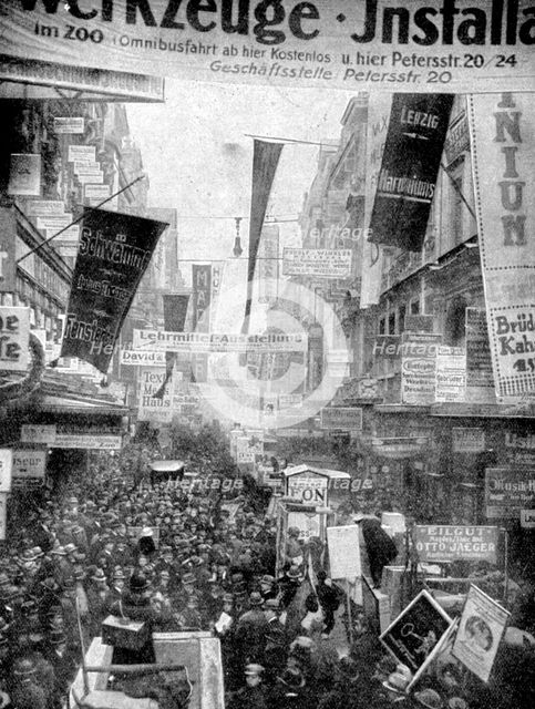 Leipzig's great advertisement parade, Leipzig, Germany, 1922. Artist: Unknown
