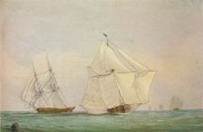Leith Smack Running Up Swim, October 1838. Artist: John Christian Schetky