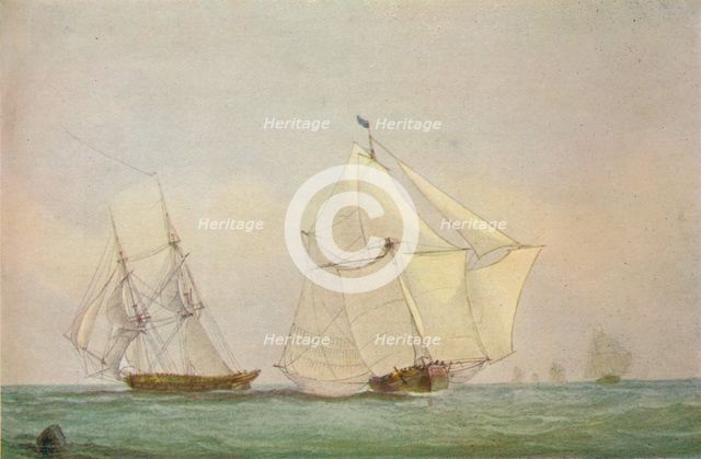 'Leith Smack Running Up Swim, October', 1838. Artist: John Christian Schetky.