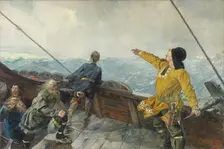 Leiv Eiriksson discovering America, 1893. Creator: Christian Krohg