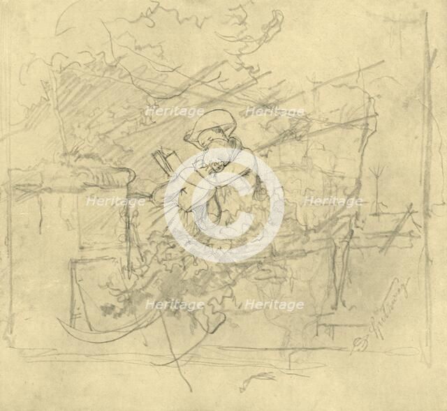 'Lektüre', mid-late 19th century, (c1924).  Creator: Carl Spitzweg.