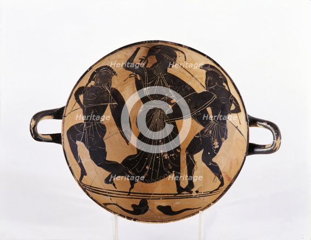 Lekythos with the figure of Athena between Hector and Achilles, from Empúries.