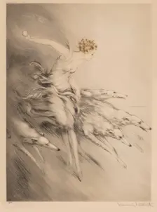 L'élan, 1928. Creator: Icart, Louis Justin Laurent (1888-1950)