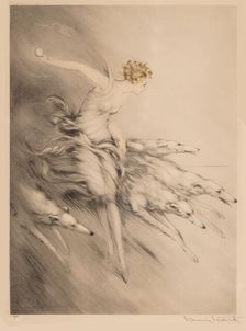 L'élan, 1928. Creator: Icart, Louis Justin Laurent (1888-1950)