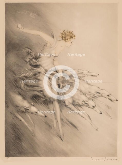 L'élan, 1928. Creator: Icart, Louis Justin Laurent (1888-1950).