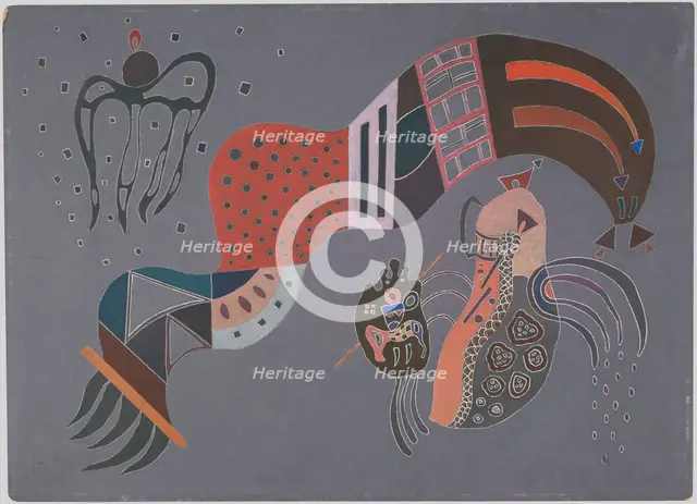 L'Élan tempéré (Gemilderter Schwung), 1944. Creator: Kandinsky, Wassily Vasilyevich (1866-1944).