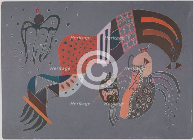 L'Élan tempéré (Gemilderter Schwung), 1944. Creator: Kandinsky, Wassily Vasilyevich (1866-1944).