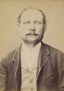 Lelarge. Louis, Eugène. 46 ans, né le 5/4/48 à Paris Ille. Employé de commerce. Anarchiste..., 1894. Creator: Alphonse Bertillon