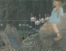 Lemminkäinen and the Cowherd, 1919-1920. Creator: Joseph Alanen