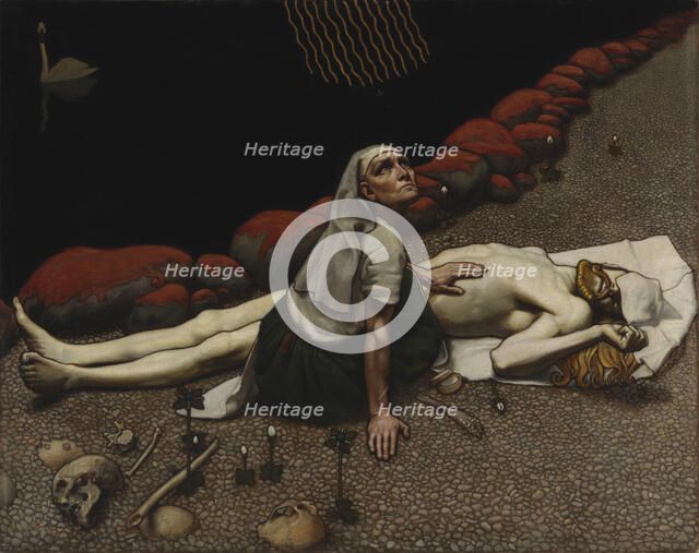 Lemminkäinen's Mother, 1897. Creator: Akseli Gallen-Kallela.