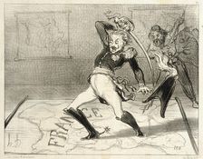 L'Empereur Nicolas travaillant dans son cabinet, 1850. Creator: Honore Daumier
