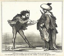 L'Empereur du Maroc consultant le celèbre sorcier Desbarolles, 1859. Creator: Honore Daumier