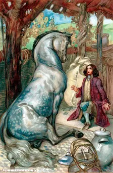 Lemuel Gulliver, set ashore after a mutiny, finds himself in kingdom of the Houyhnhns