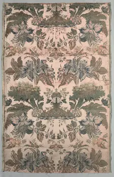 Length of Brocaded Silk, 1700s. Creator: Unknown