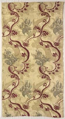 Length of Brocaded Silk, 1700s. Creator: Unknown
