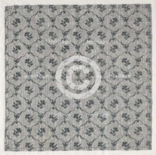 Length of Brocaded Silk and Chenille, 1723-1774. Creator: Unknown.