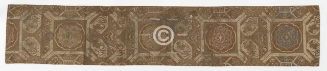 Length of lined textile, fragment from an obi, Edo period, 18th century. Creator: Unknown.