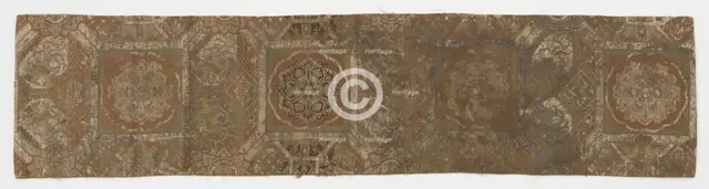 Length of lined textile, fragment from an obi, Edo period, 18th century. Creator: Unknown.