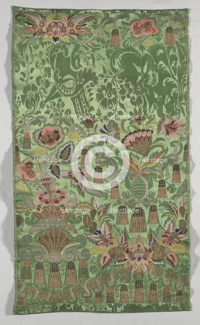 Length of Silk Brocade, early 1700s. Creator: Unknown.