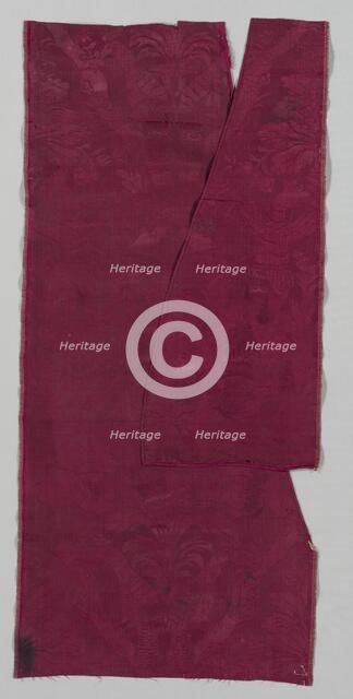 Length of Silk Damask, late 1600s. Creator: Unknown.