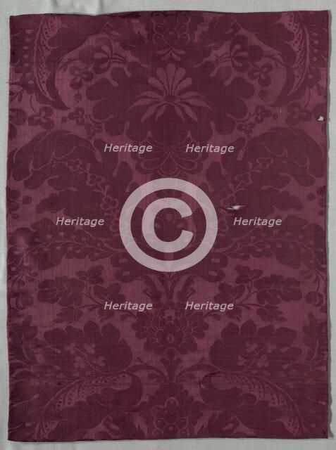 Length of Silk Damask, late 1600s-early 1700s. Creator: Unknown.