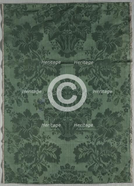 Length of Silk Damask Textile, 1700s. Creator: Unknown.