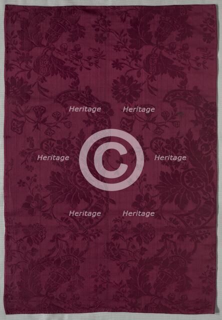 Length of Silk Damask Textile, early 1700s. Creator: Unknown.