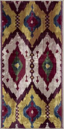 Length of silk velvet ikat, 1875 - 1900. Creator: Unknown