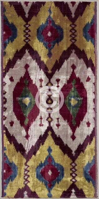 Length of silk velvet ikat, 1875 - 1900. Creator: Unknown.