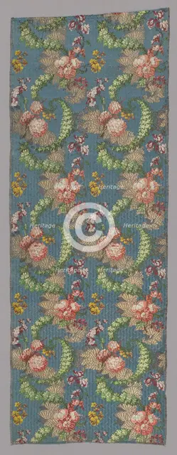 Length of Woven Silk, France, 1735-45. Creator: Design in the Style of Jean Baptiste Pillement.