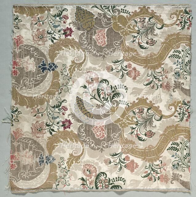 Lengths of Silk Textile, 1700s. Creator: Unknown.