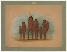 Lengua Chief, His Two Wives, and Four Children, 1854/1869. Creator: George Catlin