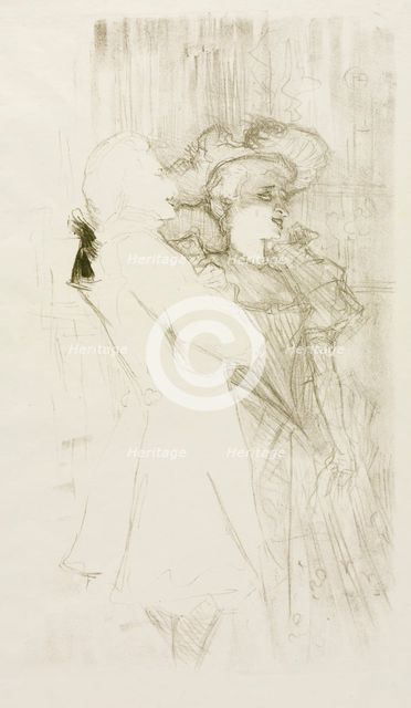 Lender and Auguez in "The Song of Fortune", 1895. Creator: Henri de Toulouse-Lautrec (French, 1864-1901).