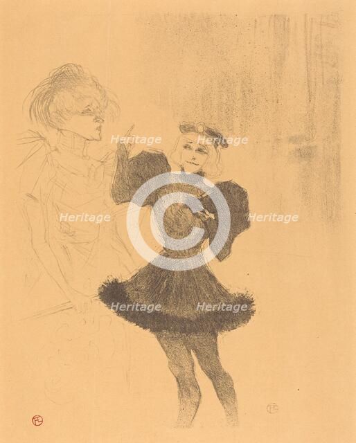 Lender and Lavalliere in "Le fils de l'Aretin" (Lender et Lavallière dans "Le fils de l'Arétin"), 18 Creator: Henri de Toulouse-Lautrec.